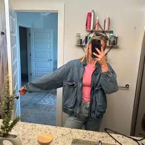 Wild fable oversized blue Jean 80s jacket